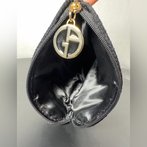 GIORGIO ARMANI PARFUMS Elegant black clutch bag Size M - Picture 4 of 6